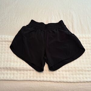 Black Lululemon Track That Shorts 5” High Rise